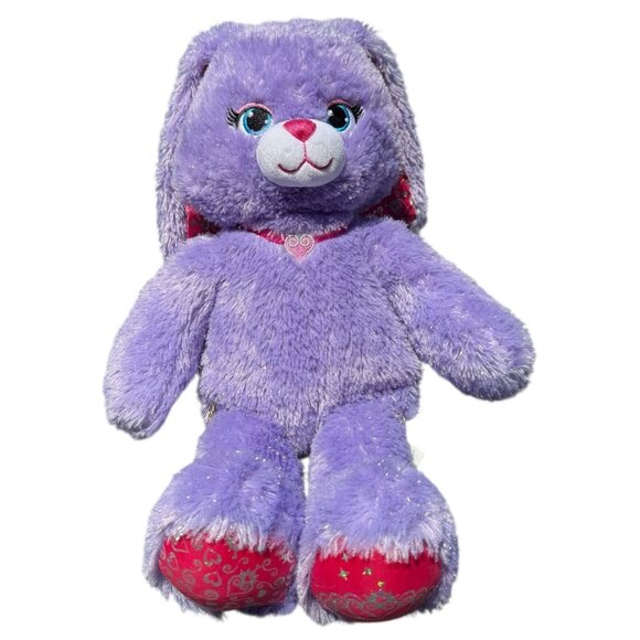 Build a Bear Purple Pawrincess Bunny Rabbit Plush Stuffed Security Toy - Picture 1 of 16